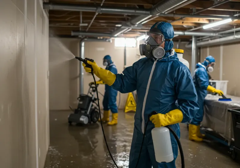 Basement Sanitization and Antimicrobial Treatment process in Ware Shoals, SC