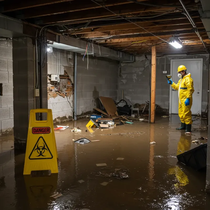 Flooded Basement Electrical Hazard in Ware Shoals, SC Property