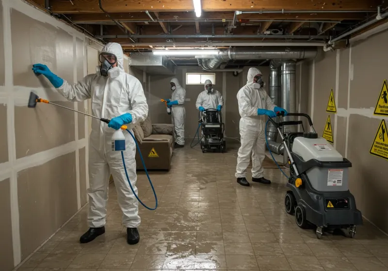 Basement Moisture Removal and Structural Drying process in Ware Shoals, SC